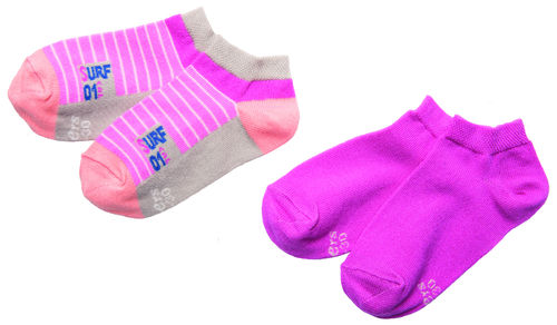 Mädchen 2er-Pack Sneaker-Socken