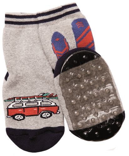 Ewers 22059 - Stoppi Antirutsch Socken - *Surf-Bus grau*