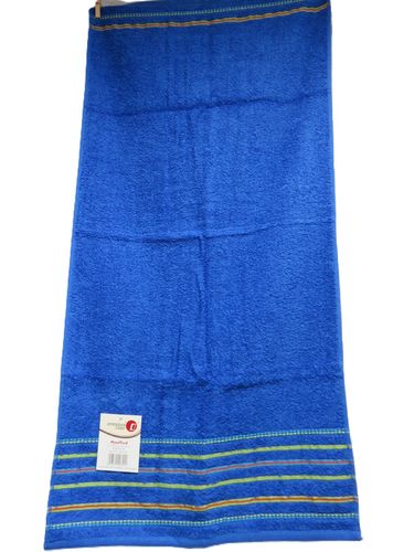Handtuch blau mit Streifenbordüre