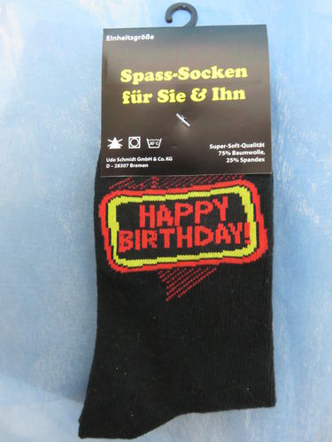 Spass - Socken Geburtstag Happy Birthday