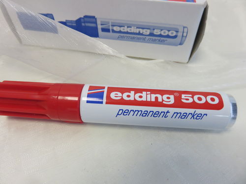 Edding 500 - Permanent Marker * rot