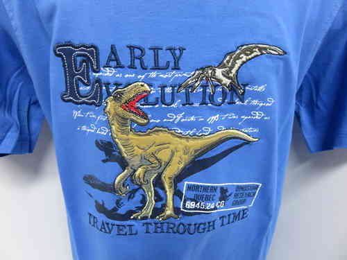 Tolles T-Shirt mit edler Stickerei- Dinosaurier