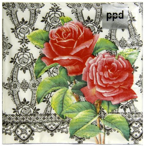 Papier - Servietten - Retro Powder Rose white