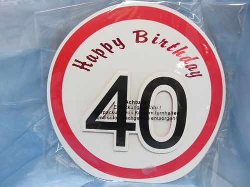 Geschenk - Tasche * Happy Birthday 40 *