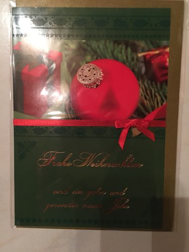 Weihnachtskarte - Baumkugel