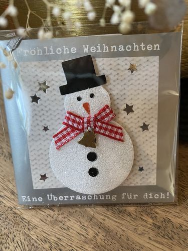 Weihnachten - Geschenkanhänger Schneemann