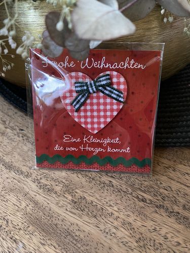 Geschenkanhänger  - Herz * Frohe Weihnachten