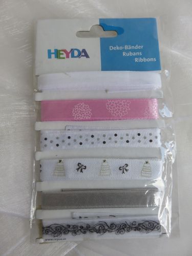 Heyda - Deko-Bänder * Ribbons - 6 Stck. Packg.