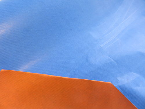 Geschenkverpackung - Blau/Orange