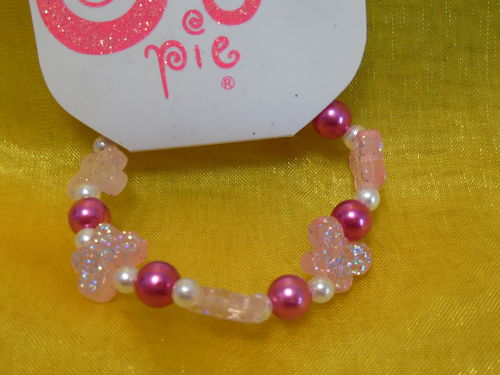 Sugar Pie * Mädchen Armband * Schmetterling pink