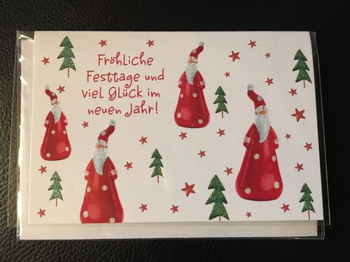 Kleine Weihnachtskarte - Fröhliche Festtage