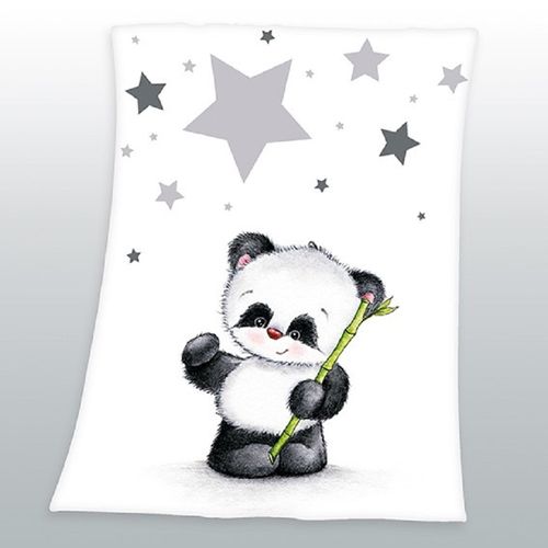 Panda Microfaserflausch-Decke - Babydecke
