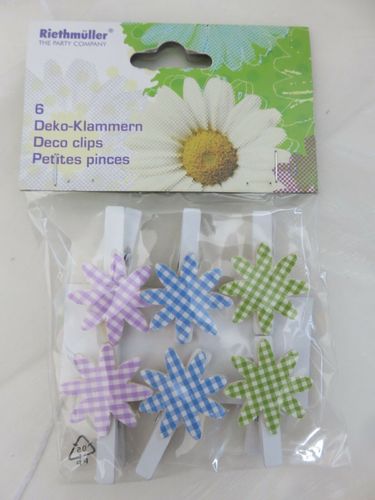 Deko-Klammern - Deco Clips Blumen