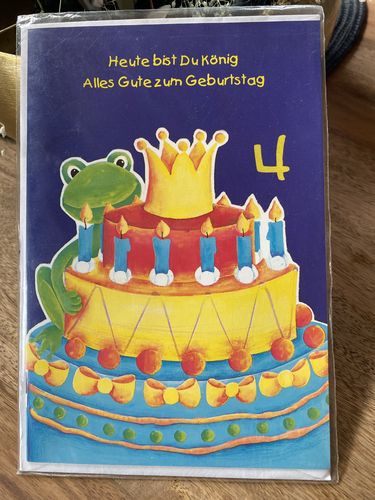 Kinder - Geburtstagskarte - 4. Geburtstag