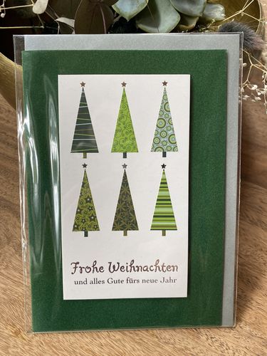 Weihnachtskarte Bäume