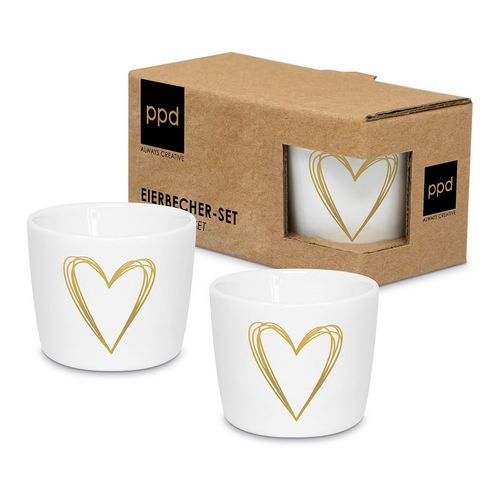 Pure Heart gold Egg Cup Set